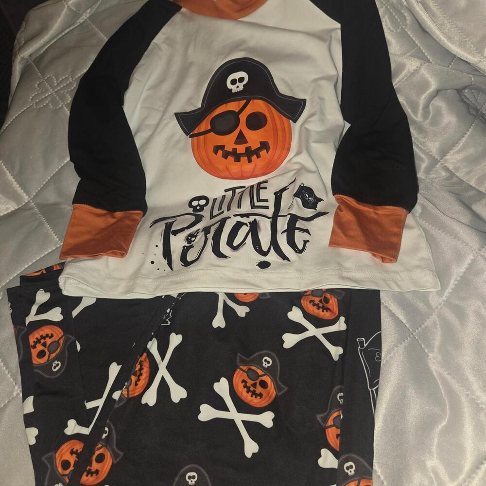 4y pumpkin pirate pajamas with